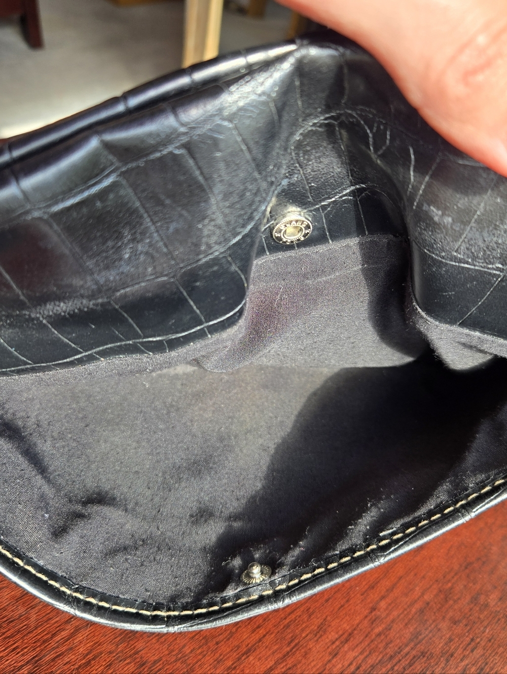 Relic by Fossil | Black Croc-Embossed Triple Zip Crossbody - Picture 11 of 16